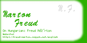 marton freud business card